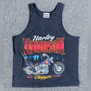 Harley-Davidson Chopper Vtg 1988 Speed Limit 70 Tank Top Men's Size (XL fits L)